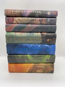 Harry Potter Hardcover Set First Edition 1-7 Set J.K. Rowling 1998 GOOD HCDJ - Picture 1 of 3