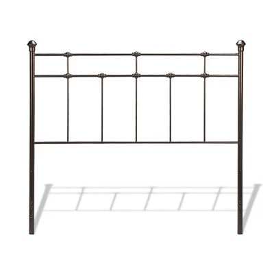 Full or Full XL Bed Size Dexter Hammered Brown Metal Bolt-On Headboard - Image 1 of 2