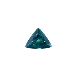 NATURAL 0.55ct DEEP Green Blue Sapphire UNTREATED Trillion Triangle 6x4.6mm VVS - Picture 1 of 3