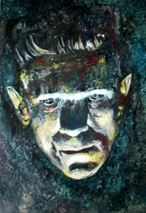 FRANKENSTEIN BORIS KARLOFF! HORROR! MARCELO NEIRA STAMPA ARTISTICA FIRMATA A MANO #4/25 - Foto 1 di 1