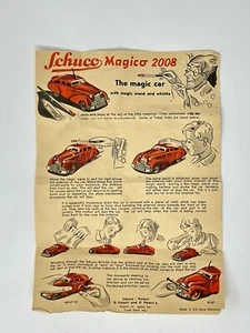 Vintage Original 1950’s Schuco MAGICO # 2008 TOY CAR Instruction Manual Only - Picture 1 of 3