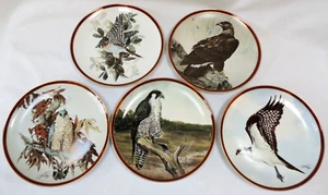 Majestic Birds of Prey Plate Collection Lote de 5 C. Ford Riley Hamilton Certificado de Autenticidad - Imagen 1 de 15