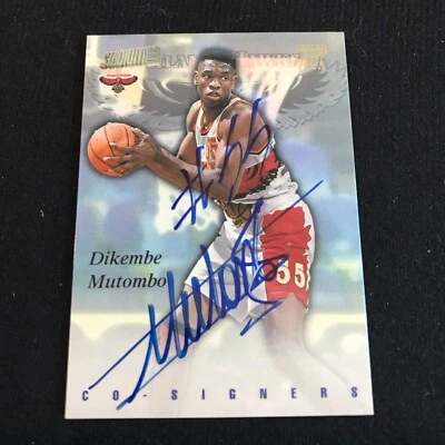 1998-99 Topps Stadium Club Dikembe Mutombo - Ron Mercer Dual Auto #CO-22 - Image 1 of 2