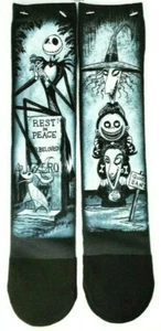 Calcetines Unisex Jack Sally Pesadilla Antes de Navidad Exclusivos Parques Disney NUEVO - Imagen 1 de 2