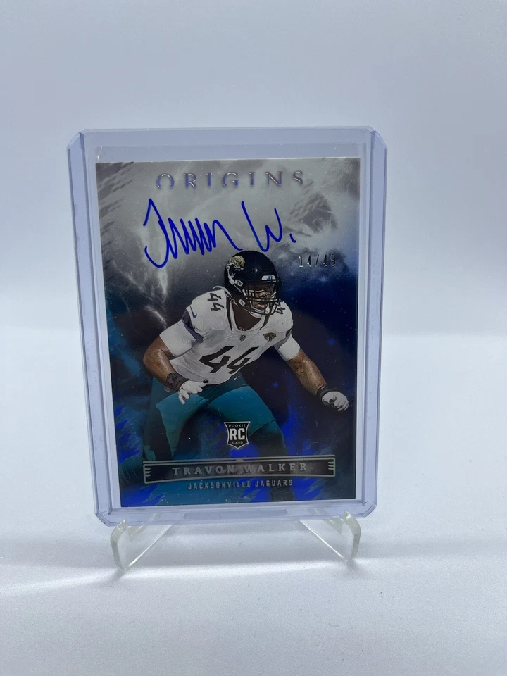 TRAVON WALKER 2022 PANINI ORIGINS BLUE ON CARD AUTO # /49 ROOKIE RC #RAU-TWA - Image 1 of 1