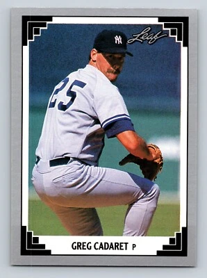 1991 Leaf 415 Greg Cadaret   New York Yankees - Image 1 of 2