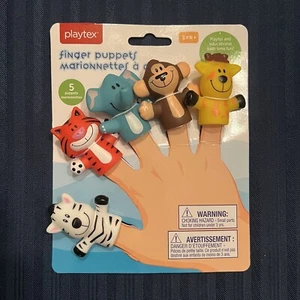 Kids Safari Animals Finger Puppets, 5 Pack, Kids Toys, Bath Toys, Party Favors - Picture 1 of 8