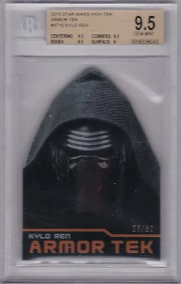 STAR WARS 2015 TOPPS HIGH TEK ARMOR TEK AT10 KYLO REN 28/50 BGS 9.5 GEM MINT - Image 1 of 2