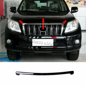 Para TOYOTA PRADO FJ/LC150 10-13 capó negro rejilla cubierta labial adorno - Imagen 1 de 2