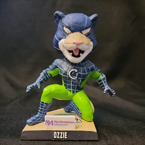 KANE COUNTY COUGARS MASCOT OZZIE BOBBLEHEAD NOTHWESTERN PROMO STADIUM GIVEAWAY Cover