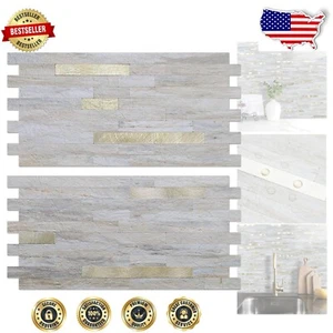 DIY Peel and Stick Backsplash - 20 Sheets of Scratch-Resistant Marble Tiles - Picture 1 of 9