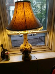 Vintage Mid Century Glass & Brass Table Lamp Hollywood Modern RARE - Picture 1 of 7