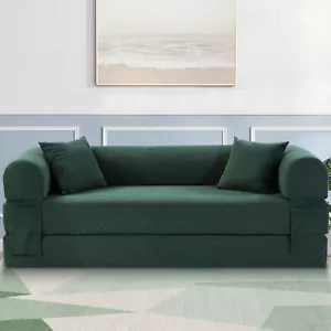 9 Solid Colors Corduroy Large Size Light Luxury Convertible Sofa Bed Module Free - Picture 1 of 42