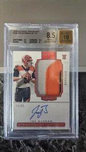 2020 National Treasures #156 Joe Burrow RPA RC Rookie Patch /99 BGS 8.5/Auto 10