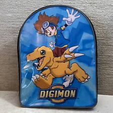 VTG Y2K 2000 Saban DIGIMON Agumon Digital Monsters Backpack Bag 16"X12" RARE EUC