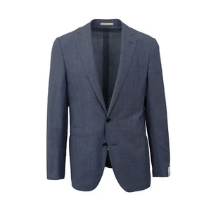 Neu mit Etikett Caruso blauer einreihiger Anzug aus Wolle und Mohair Größe 50 1995 $ - Bild 1 von 1