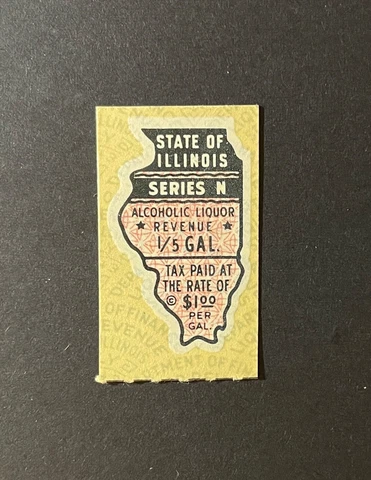Illinois State Revenue #L108 - 1/5 Gallon, Series N - Unused - MNH - SCARCE - IL Cover