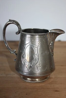 Pot à Lait Métal Argenté Métal Parisien Armand Frenais - Photo 1/4