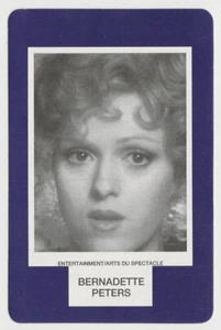 Tarjeta de juego cara a cara Bernadette Peters 1993 - Tarjeta única de juego canadiense - Imagen 1 de 2