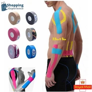 Kinesiology Tape Sports Physio Knee Shoulder Body Muscle Support 5m Proworks UK - Picture 1 of 16