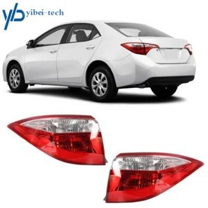 Pair Tail Lights Brake Lamps Outer For 2014-2016 Toyota Corolla Left&Right - Picture 1 of 9