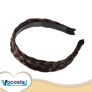 Piece of 1 Braided Headband Hair Hoop for Women and Girl 1.18" Wide Light Brown - Picture 1 of 8