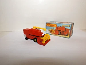 MATCHBOX S/F NO. 51-C COMBINE HARVESTER RED BODY, YELLOW HUBS MIB - Picture 1 of 6