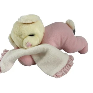Vintage Russ Sweet Dreams Baby Pink Bear Sleeping Plush Stuffed Animal Rattle - Picture 1 of 8