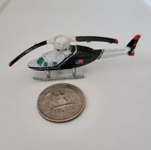Vtg Micro Machines Police Aircraft Helicopter Light Twin Engine Bell 222/230 - Picture 1 of 5