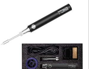Cordless Soldering Iron Tool Pen Portable USB 5V 8W Electric Powered BLACK IRL - Picture 1 of 2
