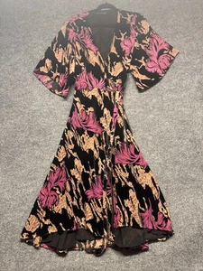 Zara Damen Devroe Samt Wickelkleid M Dark Academia Burnout Whimsygoth - Bild 1 von 11