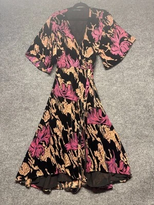 Zara Women's Devroe Velvet Wrap Dress M Dark Academia Burnout Whimsygoth - Image 1 of 4