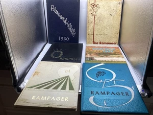 6 RAMPAGER Year Books 1960 - 1965 Penns Valley High Spring Mills PA Blue White - Picture 1 of 14