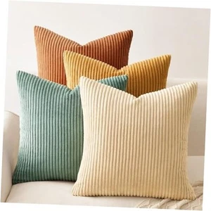 Decorative Throw Pillow Covers Cushion Cases, Set of 4 Soft Velvet Modern - Picture 1 of 8