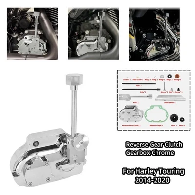Kit de engranajes inversos cromados caja de cambios embrague apto para Harley Touring Road Street Glide Foto 1 de 4