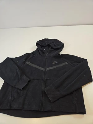 Sudadera con capucha Nike Sportwear Tech Fleece Windrunner cremallera completa negra mediana para mujer Foto 1 de 4