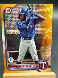 2022 Bowman Draft 1st Edition Danyer Cueva Gold Foil /50 Rangers #BCP-173 - Picture 1 of 2