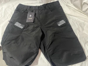 Schwarze taktische Cargoshorts für Herren - USA Flagge Patch - Ripstop HW3 - Größe M - neu - Bild 1 von 4
