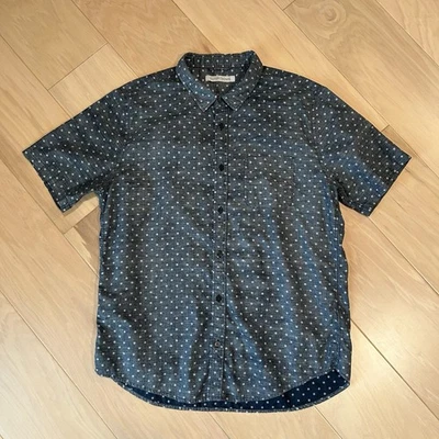 Outerknown S.E.A. Button Up Blue Shirt Short Sleeve *Discoloration Men’s XL - Image 1 of 4