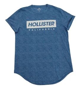 Hollister California Blue Crew Neck Short Sleeve Logo T-Shirt L, NWT. - Picture 1 of 6