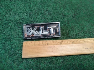 1973 -1979 Ford "XLT" Side Fender Emblem Badge OEM Vintage D7TB-10023A48-AWA 3S8 - Picture 1 of 6
