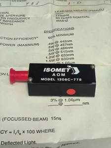 ISOMET AOM 1206C-778 Akustooptischer Modulator - Bild 1 von 7