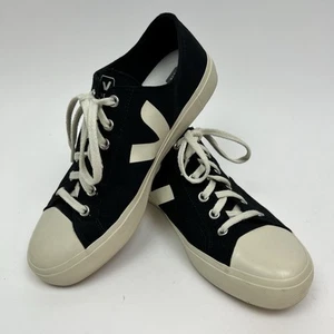 Veja Wata II Low Black Classic Casual Shoes Canvas Pierre Mens US 12 EU 46 - Picture 1 of 11
