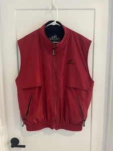 Vintage The Broadmoor Golf Club Golf Vest - Men’s Medium - Red - Fleece Lined - Picture 1 of 6