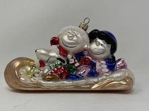 Charlie Brown Snoopy y Lucy Christopher Radko adorno raro - Imagen 1 de 9