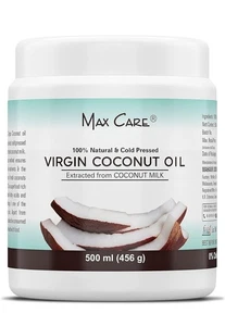 Max Care Wide Mouth Cold Pressed Virgin Coconut Oil, 500ml - Picture 1 of 3