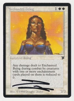 Sigend Enchanted Being MP Legends English Artist Douglas Shuler 1994 MTG Magic! - Image 1 of 2