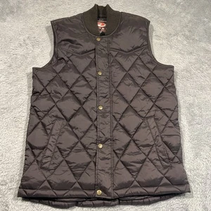 Roper Range Gear Down Puffer Vest Brown Men's M Western Ranch Cowboy Full-Zip - Picture 1 of 15