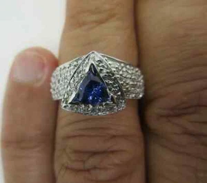14K Gold Diamond & Tanzanite Ring Diamond=.95 Carat 5.80 Grams Value=$5,900 - Bild 1 von 12