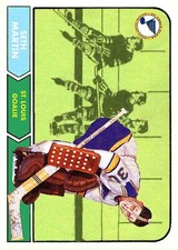 Custom made OPC like 1968-69 St. Louis Blues Seth Martin Hockey card blue